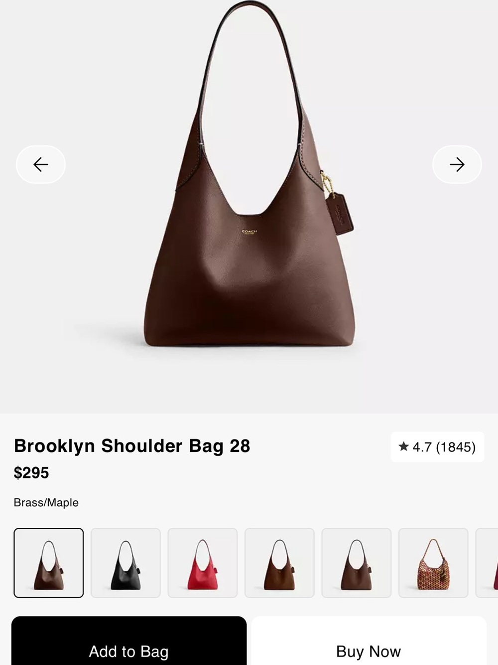Coach Brooklyn shoulder bag 28 - Picture 9 of 10